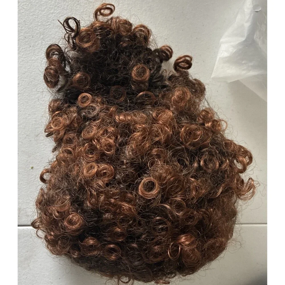 Afro Puff Ponytail W Bangs Wig Kinky Curly Hair Piece T30 Drawstring Black Women